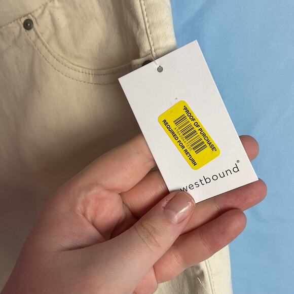 Westbound Womens The High Rise Skinny Jeans Off White 16 Regular NWT - Picture 9 of 16